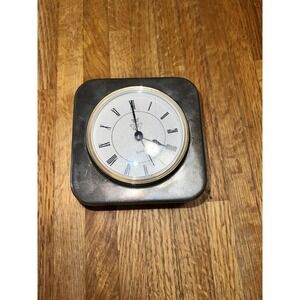 Vtg‎ desk International Silver Company Quartz Silver Plated Cubic Clock Works